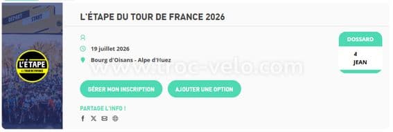 Dossard Etape du Tour 2026 - SAS 4 - 2