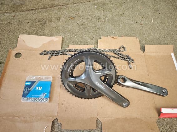 Groupe complet Shimano Claris R2000 2x8v + Freins Tektro (Neuf / Quasi-neuf) - 1