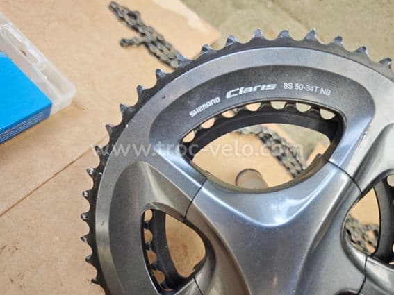 Groupe complet Shimano Claris R2000 2x8v + Freins Tektro (Neuf / Quasi-neuf) - 2