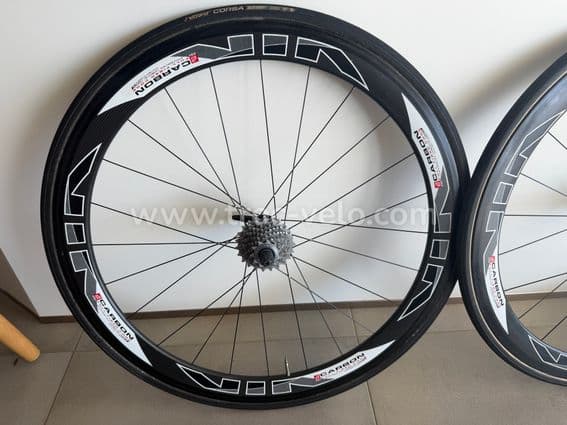 Paire de roue carbone artisanale ligaturées 11 vitesses à boyaux - 2