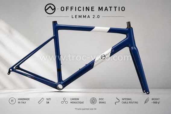 OFFICINE MATTIO LEMMA 2.0 – Kit Cadre Carbone – Taille 54 – Neuf – Jamais monté - 1