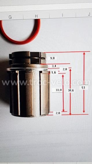 Corps de roue libre NOVATEC Compatible Shimano / SRAM 8-10V - 3